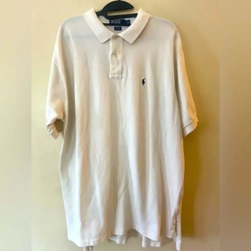 Men's XL‎ Polo Ralph Lauren 100% Cotton Herbal Milk Classic Fit Polo Shirt